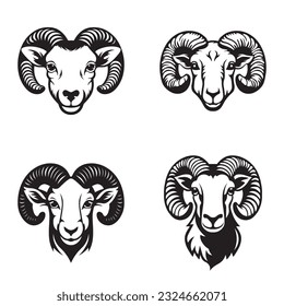 Ram logo set - Premium design collection - Vector Illustration