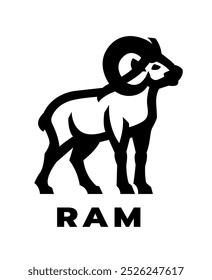 Ram logo, symbol. Vector illustration.