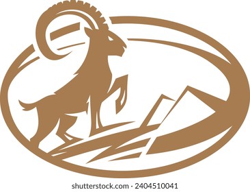 Plantilla de logotipo de RAM en un estilo minimalista moderno
	