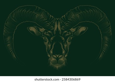 Ram male sheep, Ram logo, the logo that embodies the power, agility, and enduring spirit of the ram.