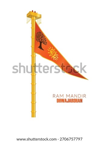 Ram Mandir consecration celebration flag symbolizing devotion, tradition, culture and spirituality