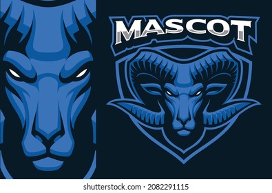 Ram Mascot Badge, sports emblem