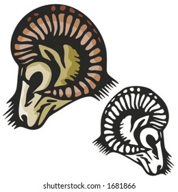 Ram Mascot for sport teams. Great for t-shirt designs, school mascot logo and any other design work. Ready for vinyl cutting.