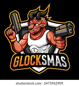 ram mascota ilustración de Arte vectorial malvado ram diseño
