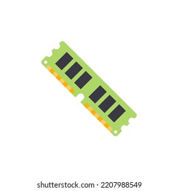 Ram, Memory icon in color, isolated on white background 