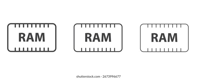 Design de ícone de memória Ram, adequado para web, infográficos, interface e apps.