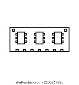 Ram memory icon illustrated on background