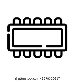 Ram Memory icon illustration in line style. Perfect for website mobile app presentation. Suitable for any user interface and user experience