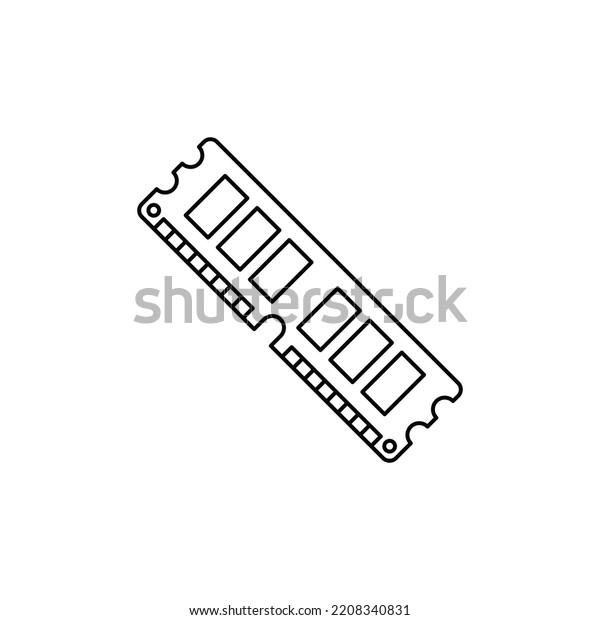 Ram Memory Icon Line Style Icon Stock Vector (Royalty Free) 2208340831 ...