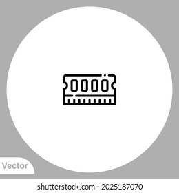 Ram memory icon sign vector,Symbol, logo illustration for web and mobile