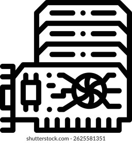 Ram Memory icon. Thin Linear Style Design Isolated On White Background