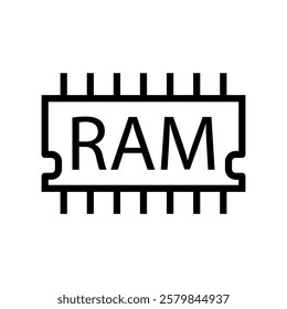 ram memory icon vector design templates