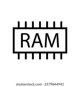 ram memory icon vector design templates