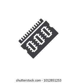 Ram memory icon vector, filled flat sign, solid pictogram isolated on white. Random Access Memory symbol, logo illustration.