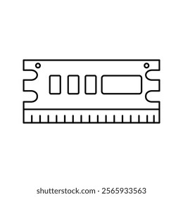 RAM memory icon vector illustration, pictogram isolated on white background. color editable