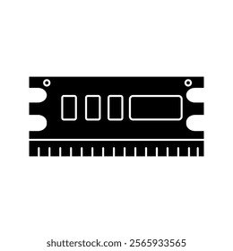 RAM memory icon vector illustration, pictogram isolated on white background. color editable