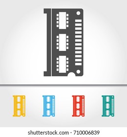 RAM Memory Single Icon Vector Illustration