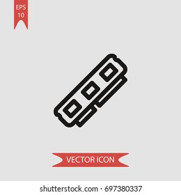 Ram memory vector icon, illustration symbol