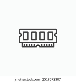 RAM memorylinesimple icon in line style.