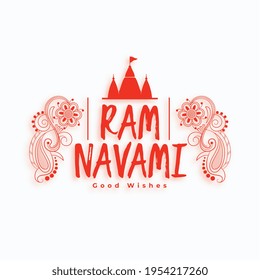 ram navami decorative festival card design