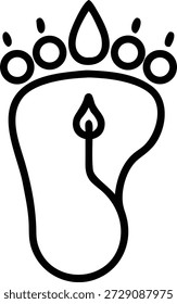 Icono de huella de carnero Navami