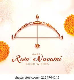 ram navami good wishes holiday greeting card design