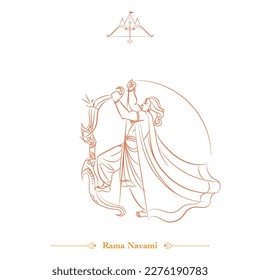 ram navami lord rama line drawing