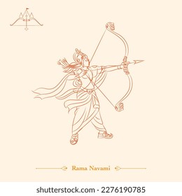 ram navami lord rama line drawing