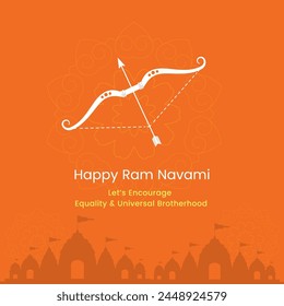 Ram Navami Modern wishes Happy Ram Navami creative vector illustration 
