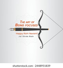 Ram Navami Modern wishes Happy Ram Navami creative wishes vector Illustration 