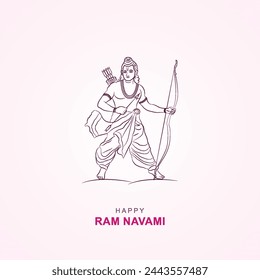 Ram Navami, póster, vector, Feliz Ram Navami | Sri Rama Navami post, Social Media post,