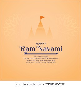 Ram Navami Social Media Post | Happy Ram Navami festival of India | vector illustration Post design