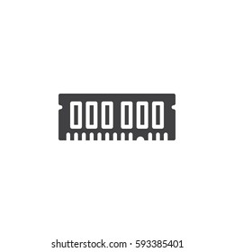 RAM, random access memory icon vector, filled flat sign, solid pictogram isolated on white. Symbol, logo illustration. Pixel perfect