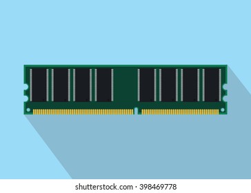 ram random access memory isolated with flat style