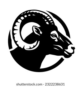 Silueta de rayas, logotipo de forma redonda.