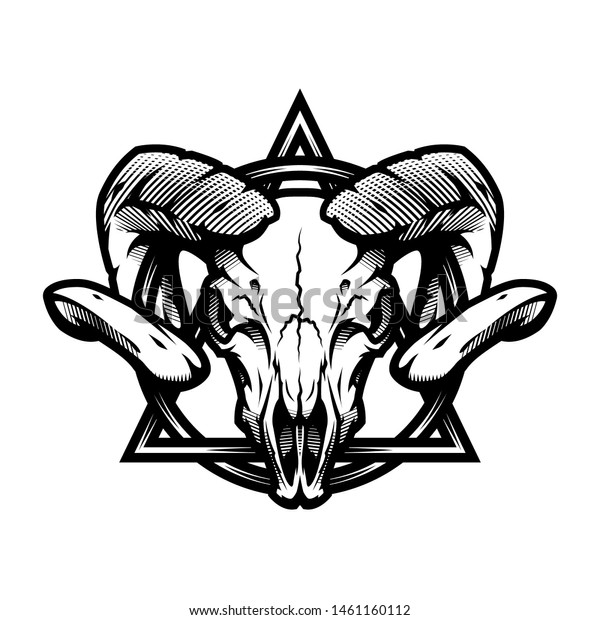 Ram Skull Geometric Symbol Stock Vector (Royalty Free) 1461160112 ...