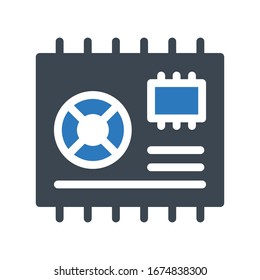 ram vector glyph color icon 