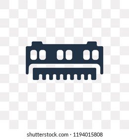 Ram vector icon isolated on transparent background, Ram transparency concept can be used web and mobile