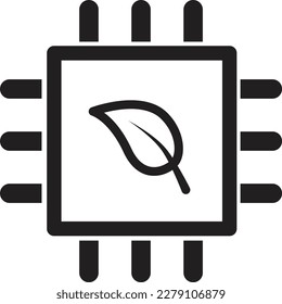 RAM vector icon with leaves