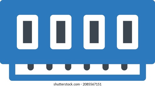 ram vector illustration isolated on a transparent background. glyph vector icons for concept or web graphics.