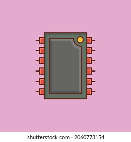 RAM Vector illustration on a transparent background. Premium quality symbols. Vector Line Flat color  icon for concept and graphic design.