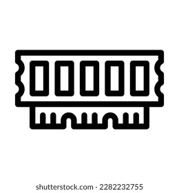 Ram Vector Line Icon Design