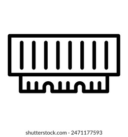 Diseño de iconos de línea de Vector Ram