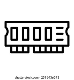 Ram Vector Line Icon Design
