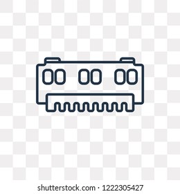 Ram vector outline icon isolated on transparent background, high quality linear Ram transparency concept can be used web and mobile