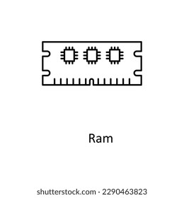 Ram Vektor    Umrisssymbole. Einfache Stockillustrationsmaterial