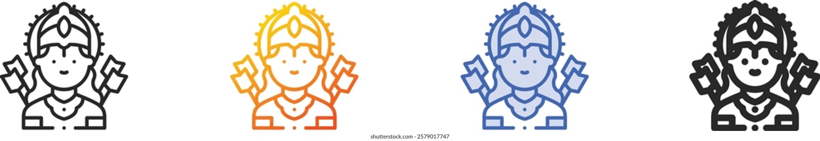 rama icon.Thin Linear, Gradient, Blue Stroke and bold Style Design Isolated On White Background