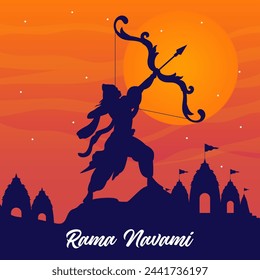 Rama Navami Illustration vector background. Vector eps 10