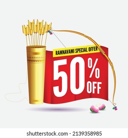 rama navmi special offer concept, decorated with festive elements