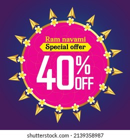 rama navmi special offer concept, decorated with festive elements